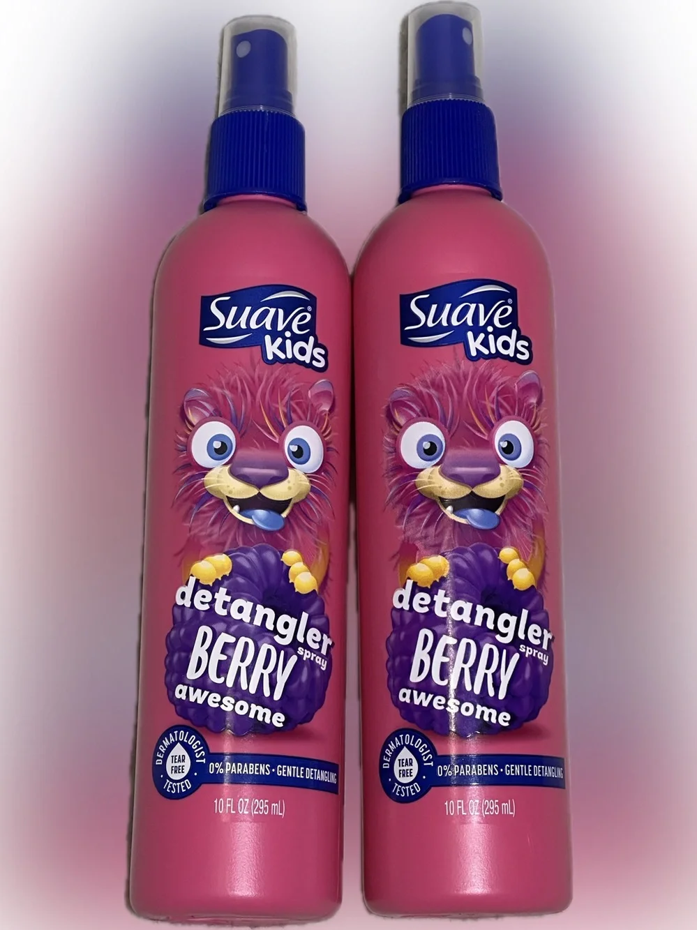 2 Pack Suave Kids Berry Detangler Spray 10oz fl